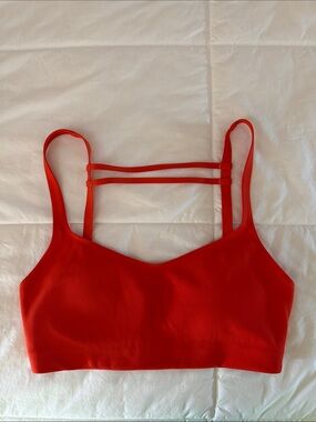 lululemon LightLift Open-Back Bra Light Support, B/C Cup Cherry Ember XS